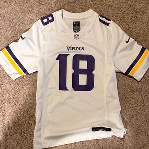 Nike Kids White and Purple Vikings Jersey